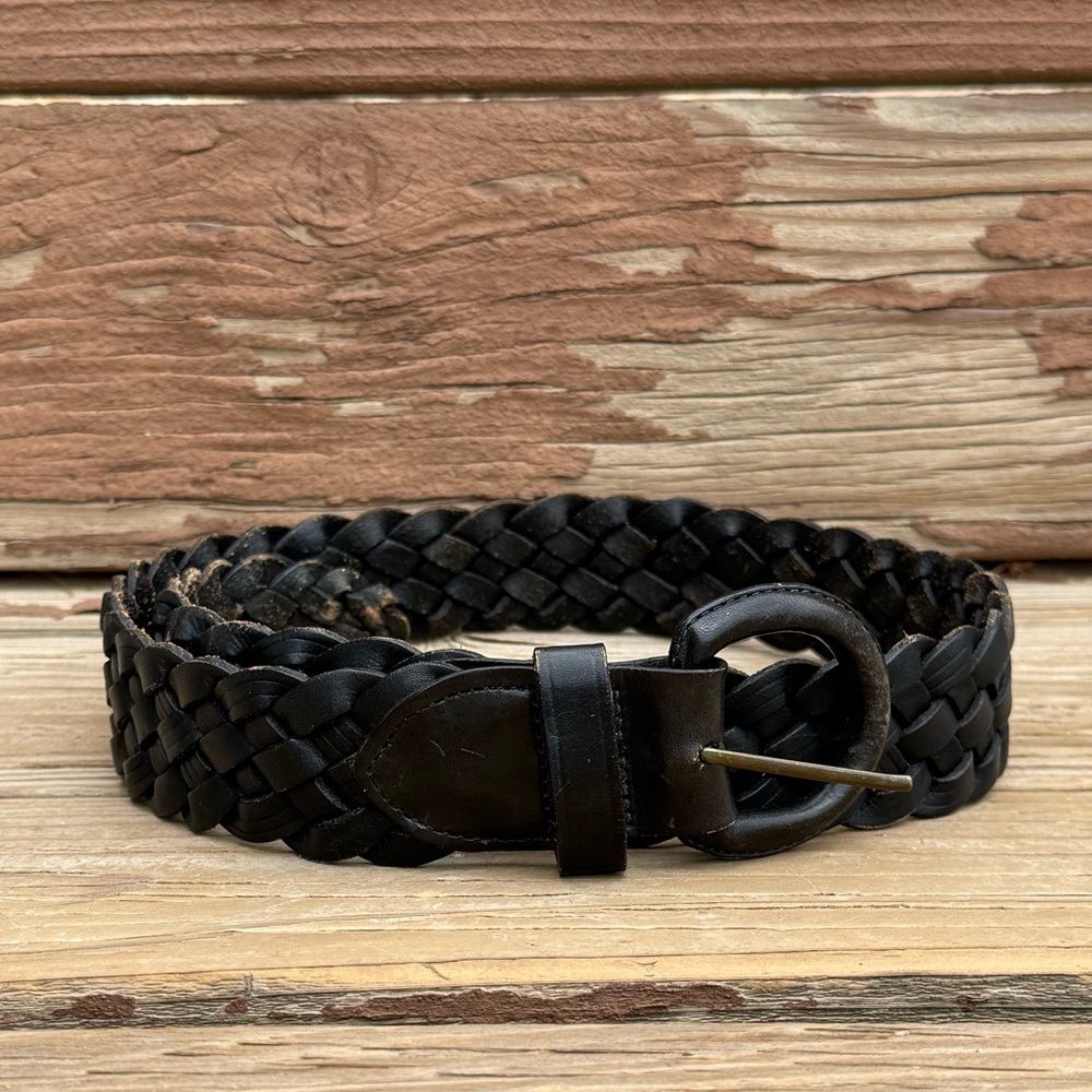 Bundle 3 for 50% off Vintage Black Woven Leather Belt